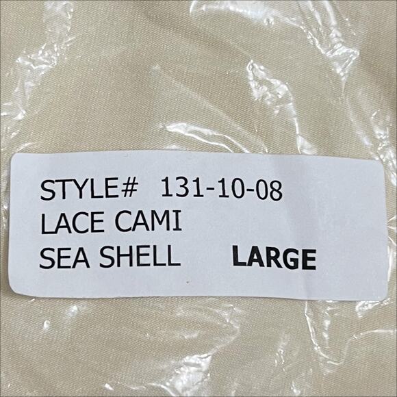 San Francisco City Lights Gypsy Girl Lace Cami Tank Top Cream/Tan Size Large NEW - Picture 5 of 7